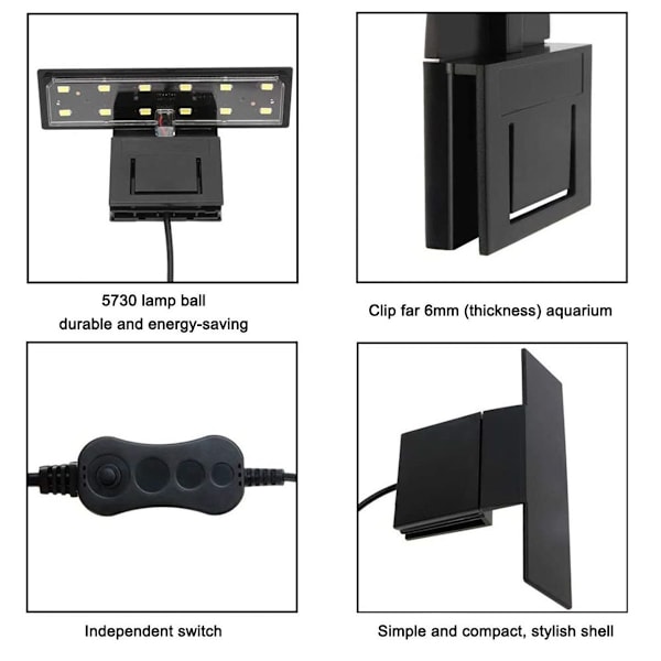 X3 Akvarium LED-belysning Skala Akvarielys Høj lysstyrke LED-lys, KLB