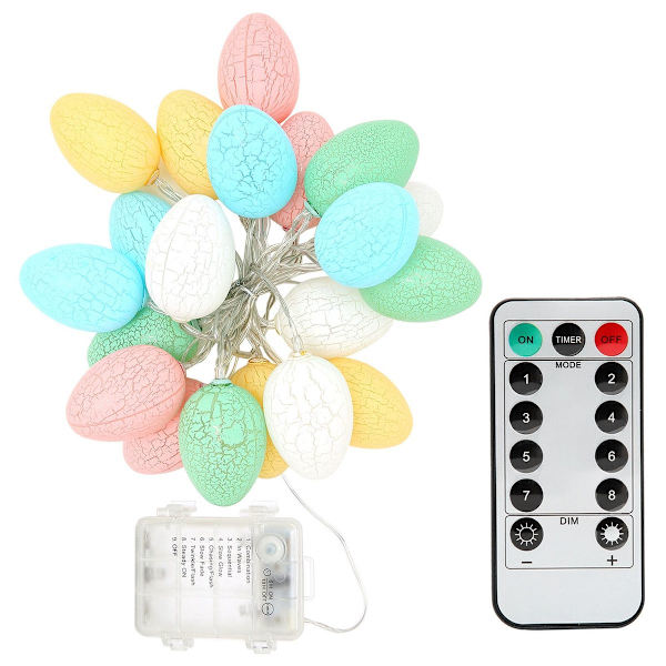 20LED ljusslinga, 2m påskägg ljusslinga för hem utomhus KLB