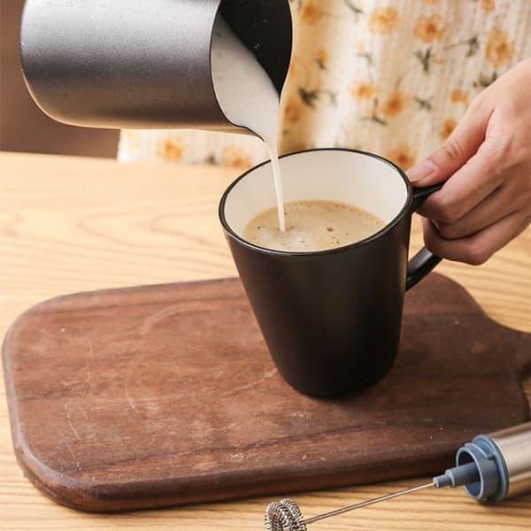 Melkeskummer, Oppladbar Melkeskummer for Kaffe, Blå KLB