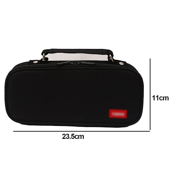 Stor kapacitet blyantpose pen organizer pung i sort KLB