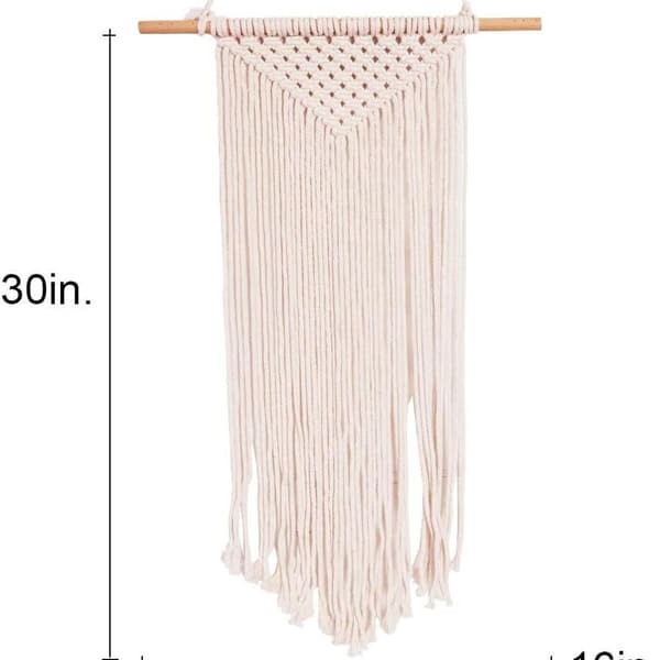 Vevd regnbue veggdekorasjon, regnbue macrame veggdekorasjon for
