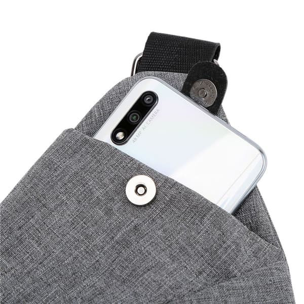 Multificka crossbody, herrbröstväska, stöldskyddad bröstväska