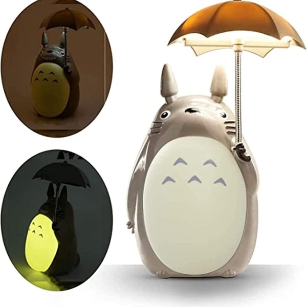 LED Nattlys Totoro for barn, USB oppladbar leselampe, Cartoon Cute KLB