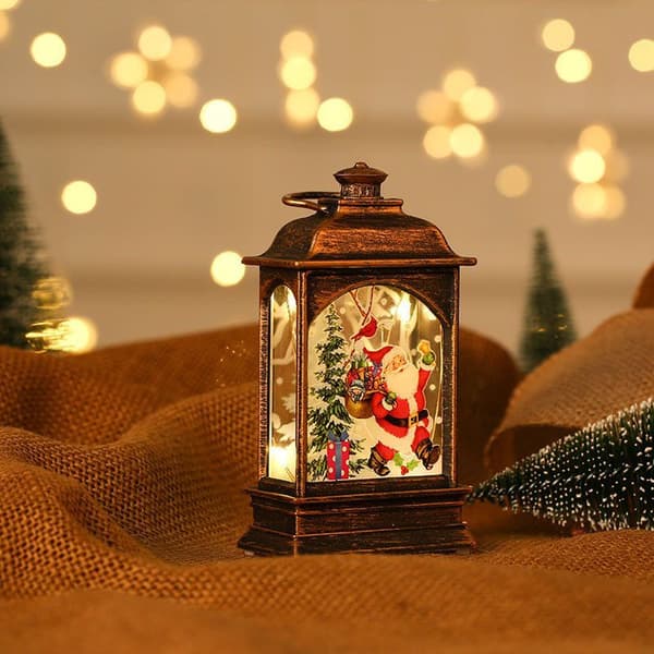 Glitter Julelykt Julehjemmedekorasjon Bronse