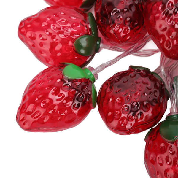 9,8 Fu 20 LED-fruktljusslinga batteridriven jordgubbe KLB