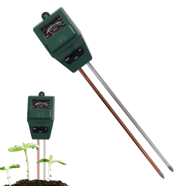 Maaperän testaaja: kosteus/valo/pH-mittari puutarhanhoitoon