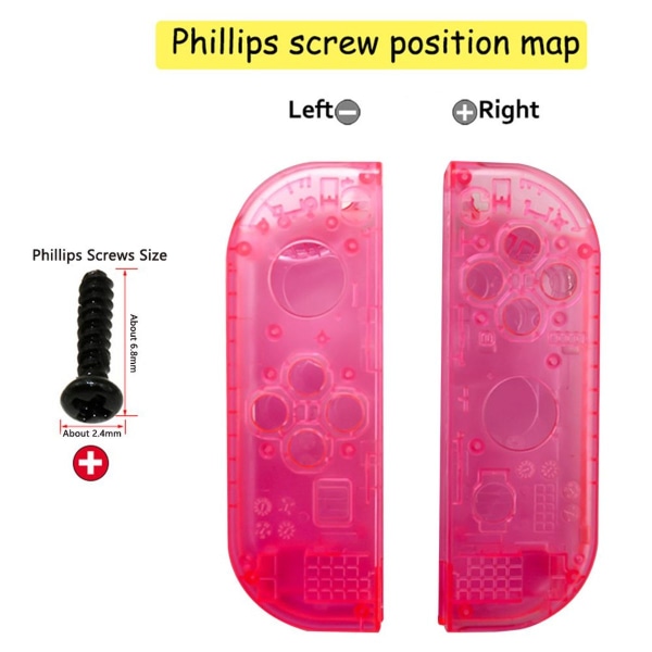 Deksel Cover Shell Protective Bag Kit for Transparent Pink KLB
