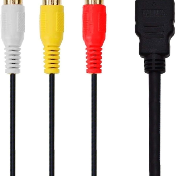 HDMI til RCA-kabel 1,5 m HDMI hann til 3 RCA video lyd AV