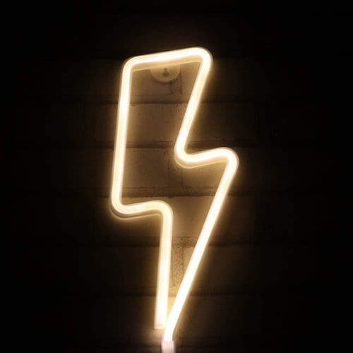 Sød Lyn Tegn Natlys, LED Flash Neon Lys Dekoration Gul Flash