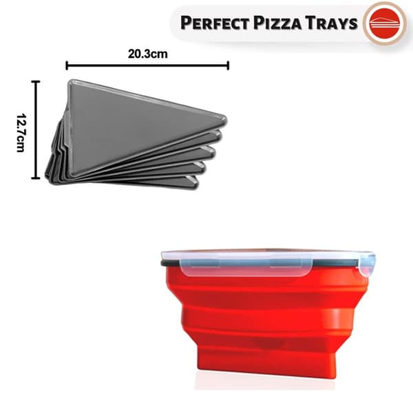 Genanvendelig pizzabox - Justerbar pizzaskive, rød KLB