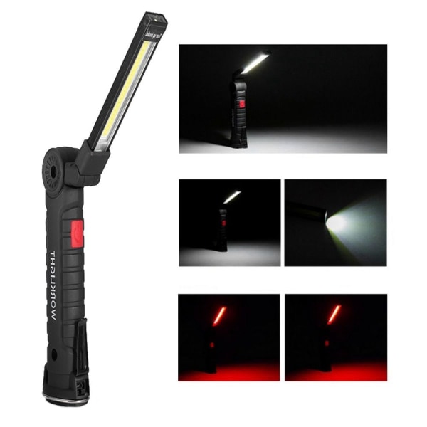 USB-opladning COB nødlys, foldbar LED arbejdslampe KLB