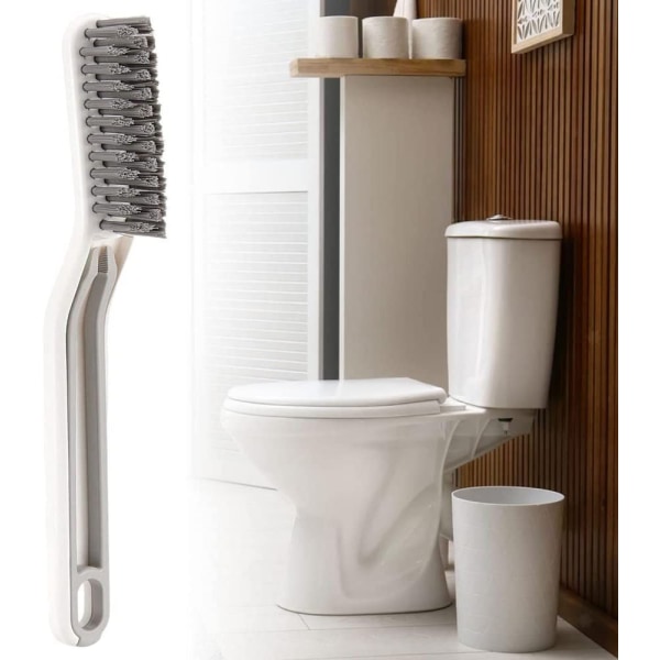 (hvid) Multifunktions bærbar rengøringsbørste til badeværelset