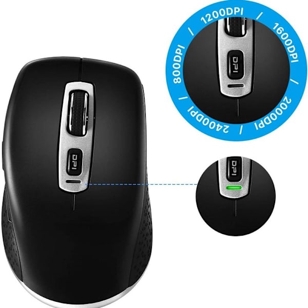 2.4G Mus, USB Type-C Trådlös Datormus