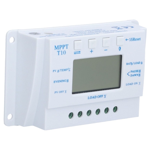 10A 12/24V MPPT PWM solcellelader med LCD KLB