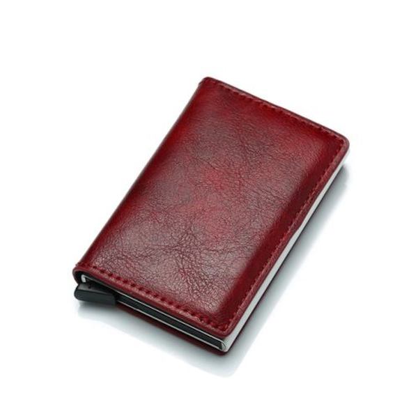 Automatisk popup anti-magnetisk RFID anti-stöld retro korthållare universell gel