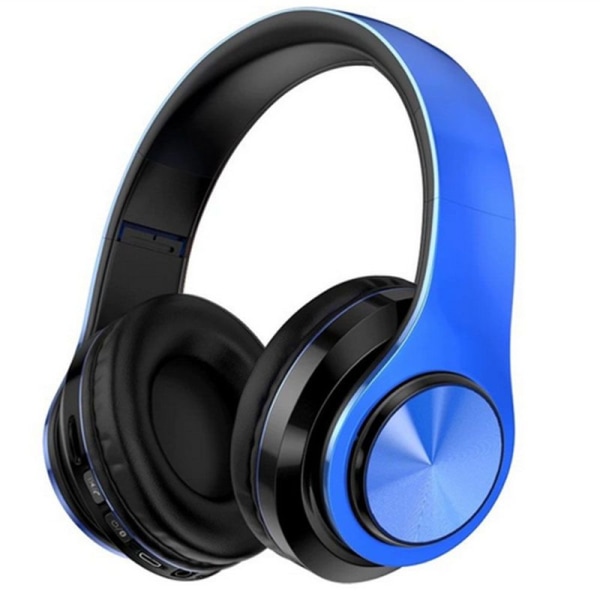 Bluetooth-hovedtelefoner Trådløse hovedtelefoner Over Ear med Blå