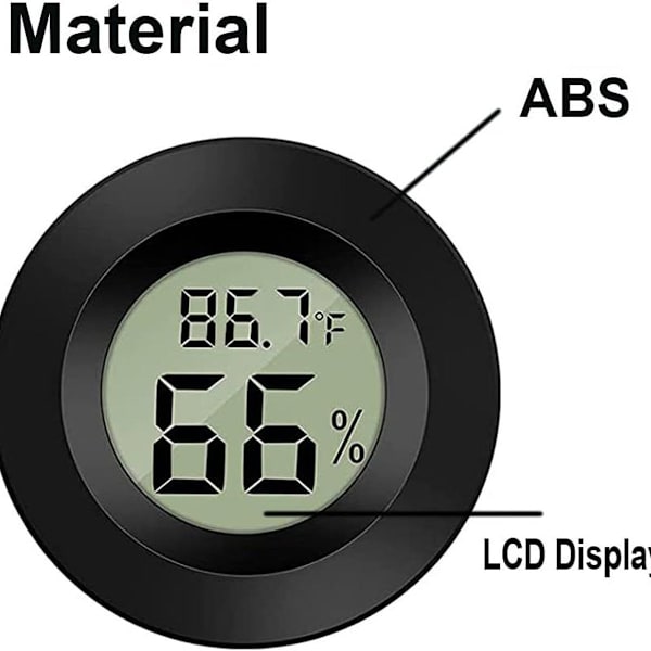 Mini digitalt hygrometer måler indendørs termometer, LCD-skærm