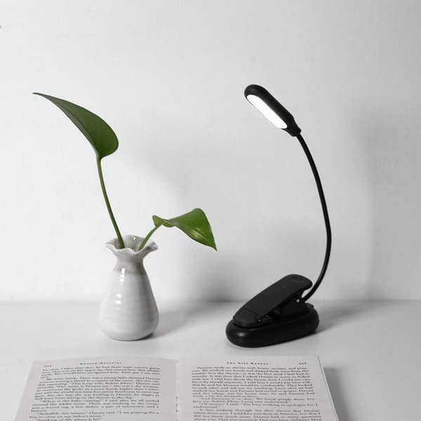 Mini USB LED-bordlampe med svanehals og klips KLB