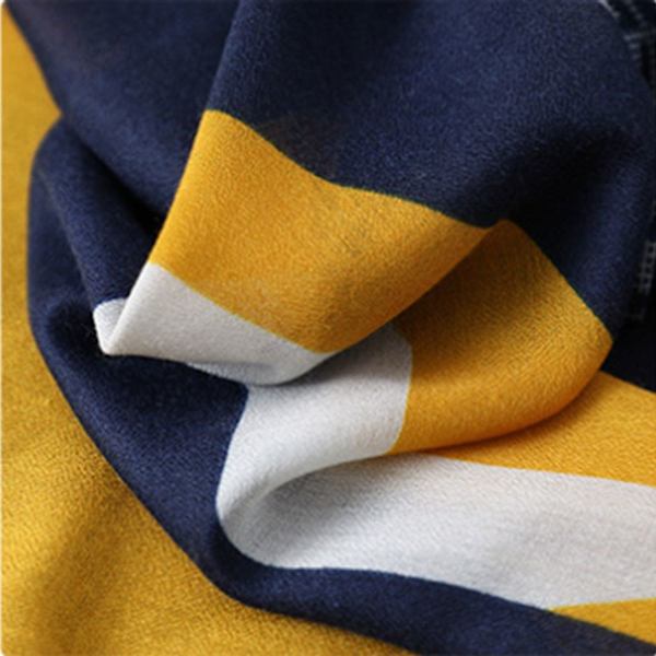 Ruterad halsduk dam vinter mjuk filt halsduk oversized med fransar KLB