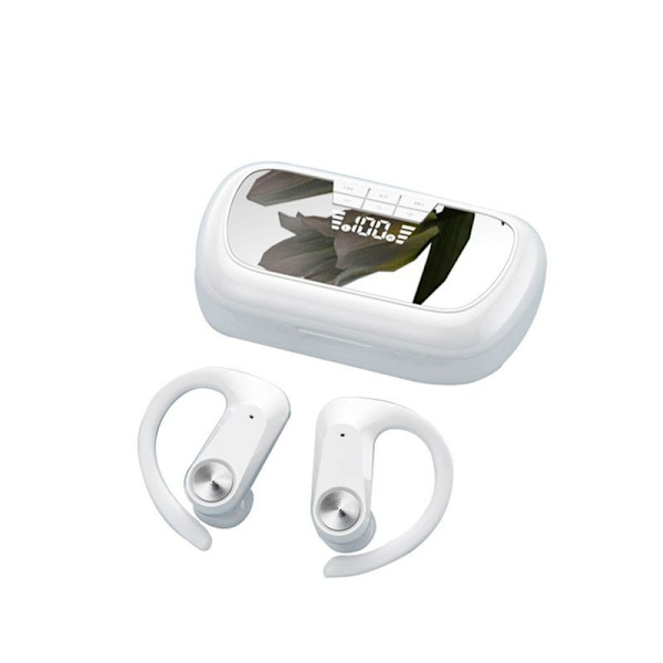 Bluetooth-hodetelefoner i øret, trådløse Bluetooth 5.3-hodetelefoner, LED-skjerm,