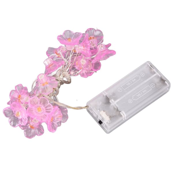 LED-lyskæde, 20 ferskenblomster-lyskæde til KLB