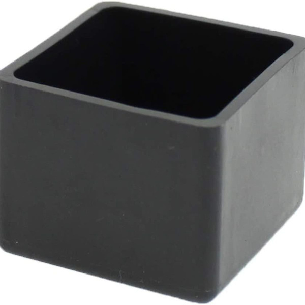 Firkantede gummifødder - 25 mm - til stole, borde, møbelben