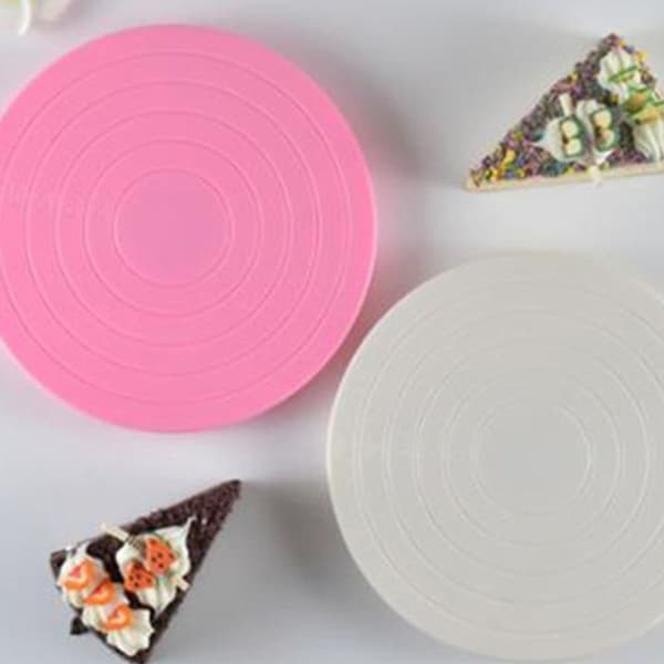 Snurrande Fondant Dekorering Stativ med halkfri bas Vit KLB