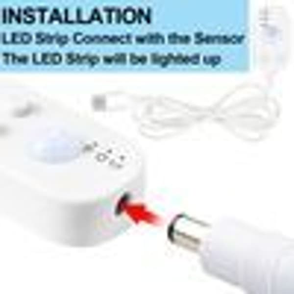5 m LED-strimmel PIR bevægelsessensor dæmpbar USB lysstrimmel skabsbelysning, KLB