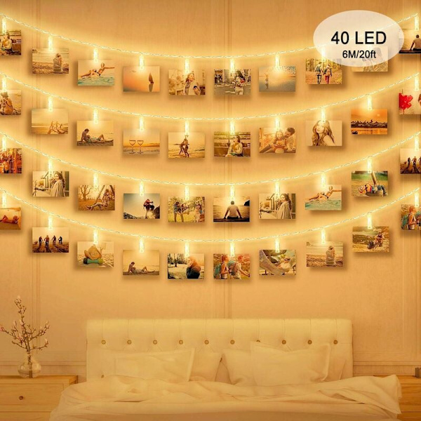 Zacocos 40 LED-lyskæde 6 m varm hvid [energiklasse A+] KLB