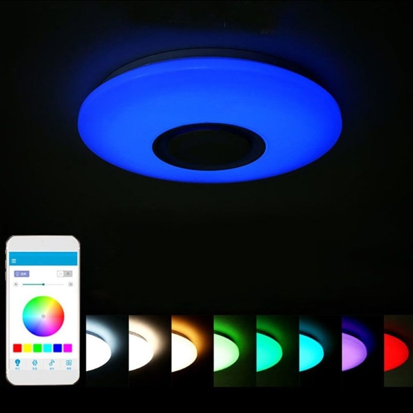 LED RGB taklampe med Bluetooth-høyttaler for soverom KLB