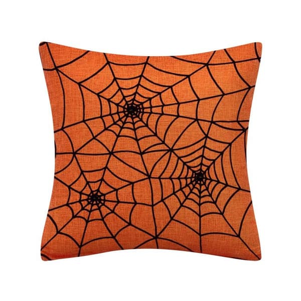 Pudebetræk 4 stk. Pudebetræk 45*45cm Græskar Spøgelse Edderkop Web Print Linned Hjem