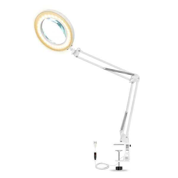 Förstorande LED-skrivbordslampa, 5x förstoring, dimbar KLB