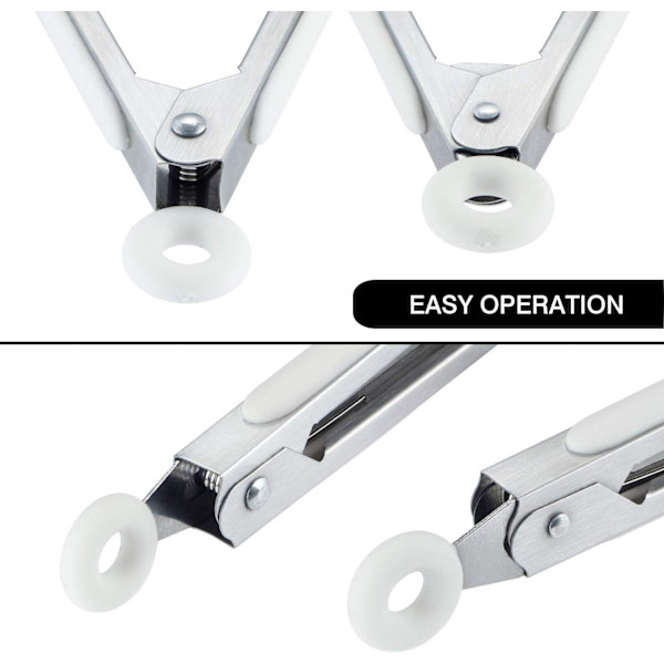 Set med mini silikon-serveringstänger 7 tum 7 tum snövit