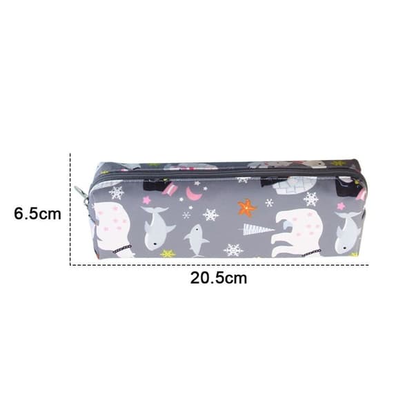 Canvas Pennfodral Pen Bag Stationery Gadget Case Grå KLB