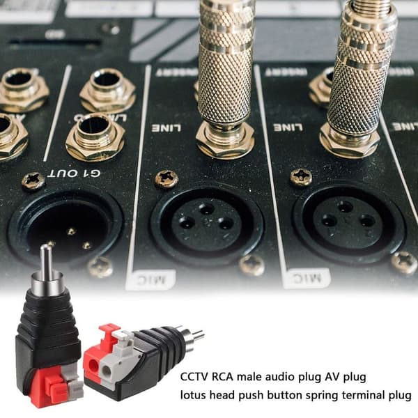 6 kpl RCA-kaiutinkaapelia sovitin Subwoofer-kaiutin Phono RCA-liitin