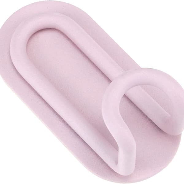 4-pack självhäftande dekorativa väggkrokar rosa