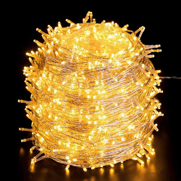 100M lämmin valkoinen LED-valosarja, 8 valaistusmoodia, KLB-valosarja