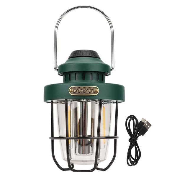 Retro LED Camping Lanterne Bærbar Multifunksjonell KLB