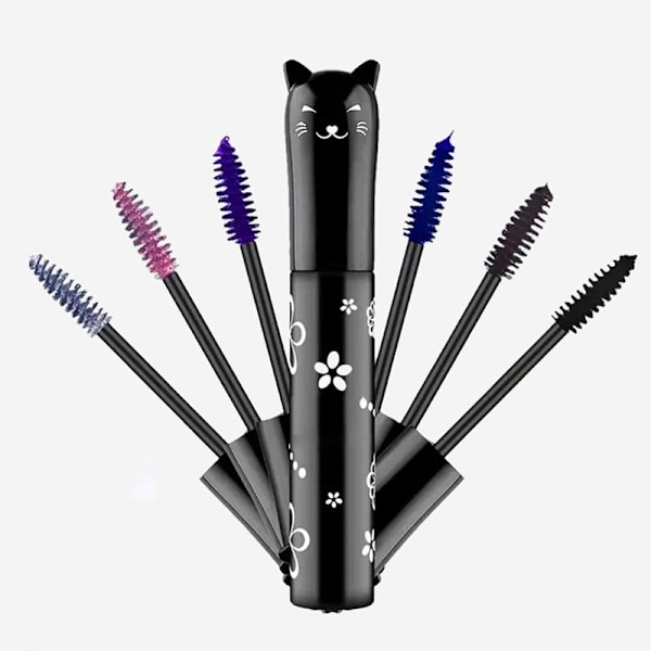 Cat Eye Mascara Øjenmakeup Farve Mascara Vandtæt Hurtigtørrende Blå