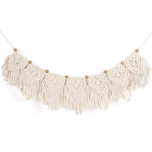 Macrame väggbonad boho dekoration, vävd väggdekoration gobeläng, bohemisk