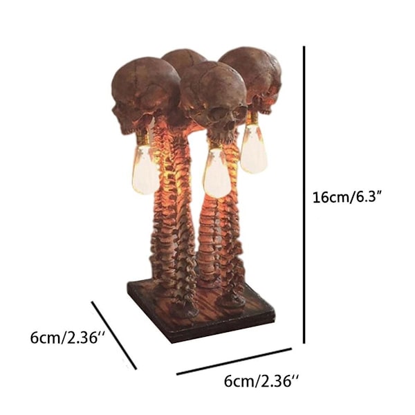 Skeletlampe Skelet Natlampe Halloween Industri KLB