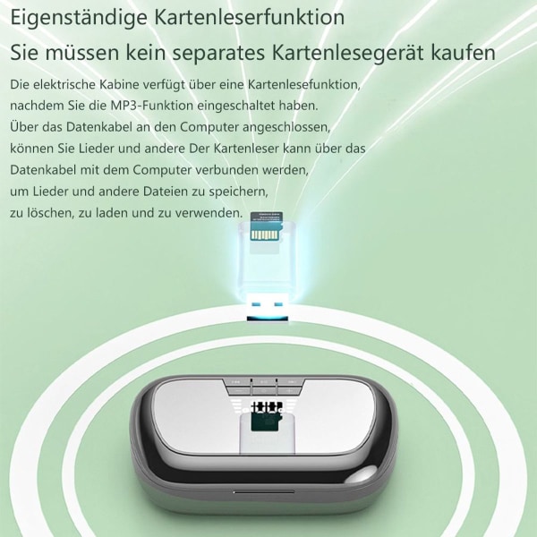 Bluetooth-hörlurar i örat, trådlösa Bluetooth 5.3-hörlurar, LED-display,