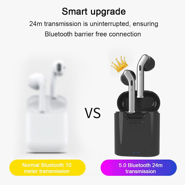 Bluetooth-øretelefoner - Trådløse øretelefoner - Sorte