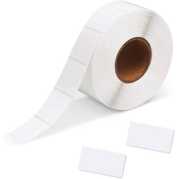 1000 självhäftande hushållsetiketter tomma på rulle 6x3 cm