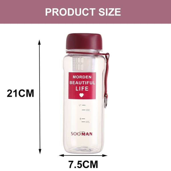 Plastflaska för vatten, 36OZ, bred öppning, röd KLB