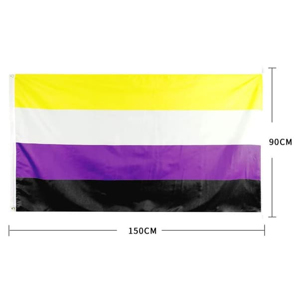 90 * 150 cm flag - Lyse farver og UV-resistent - Dobbelt syet -