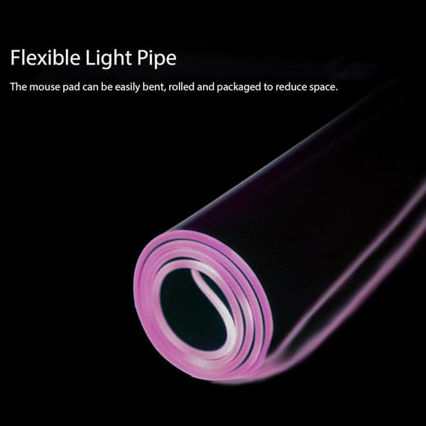 RGB-spillmusematte 340 x 245 x 3 mm, LED-musematte med