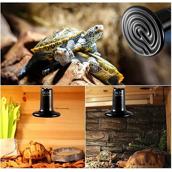 2 stk. E27 krybdyr varmelampe til krybdyr og padder, slanger, fugle, skildpadder (50W)