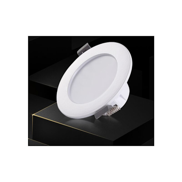6-pack, Runda LED-downlights, LED-downlight, Ytdiameter 9W 12cm, Utskärning 9-11CM, Vitt ljus 6500K KLB