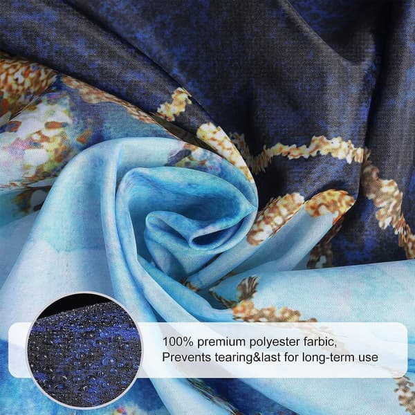 Marmor Duschdraperi, Blå Duschdraperi Set, Abstrakt Lyx Blå Guld Glitter KLB